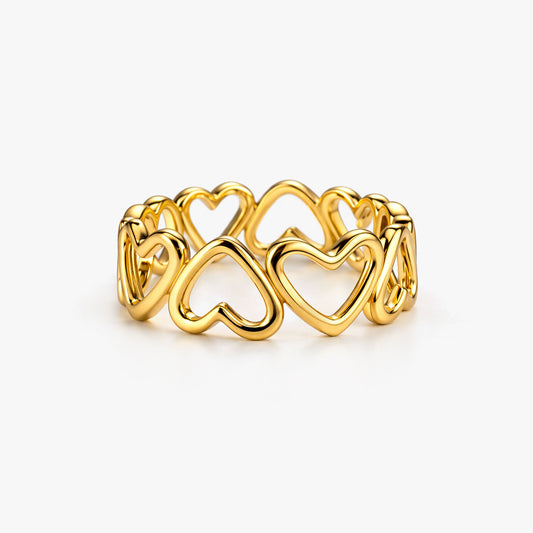 Aila Silver Heart Adjustable Ring