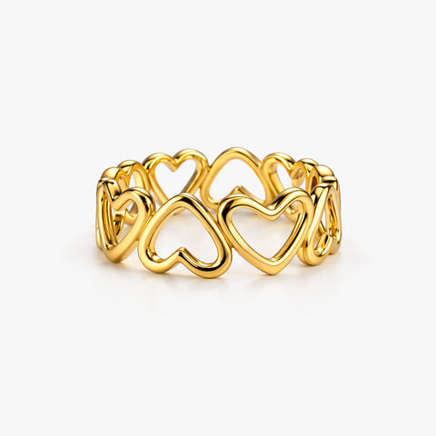 Aila Silver Heart Adjustable Ring