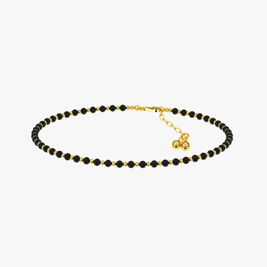 Qavi Silver Beads Anklet