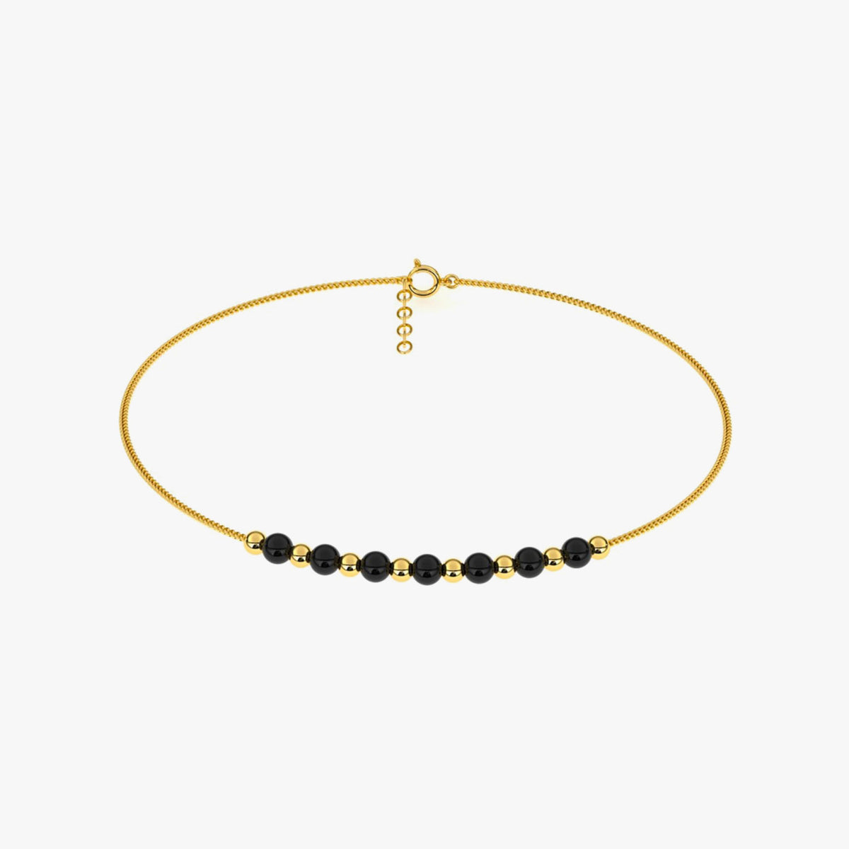 Rova Silver Beads Anklet