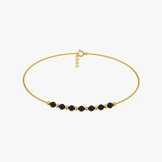 Rova Silver Beads Anklet