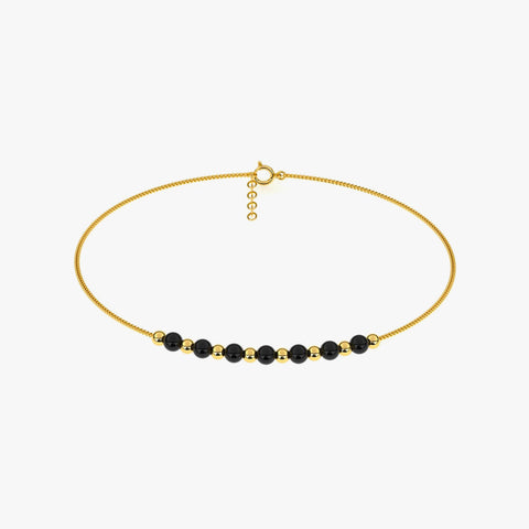 Rova Silver Beads Anklet