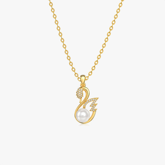 Zyra Silver  Pearl Necklace