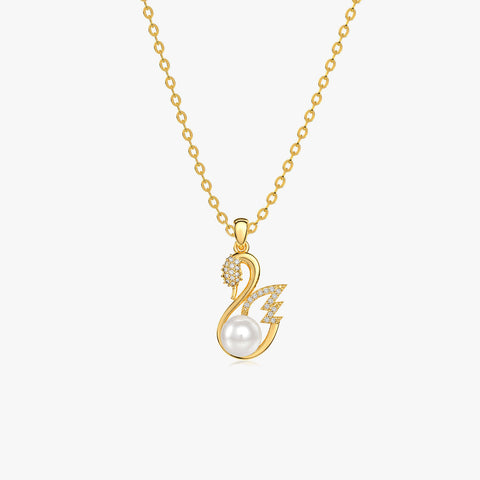 Zyra Silver  Pearl Necklace