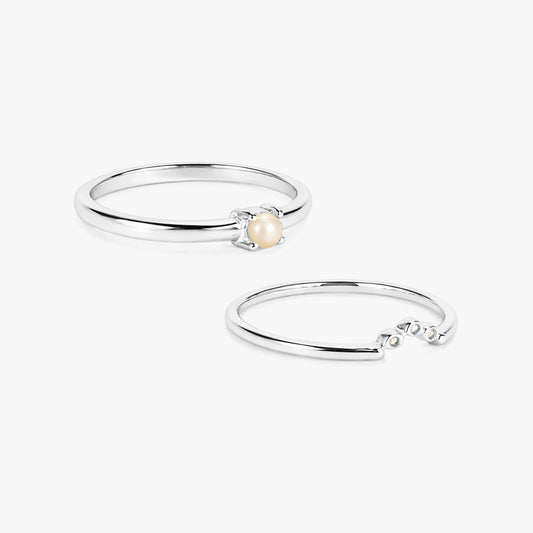 Nora Silver Adjustable Ring Set