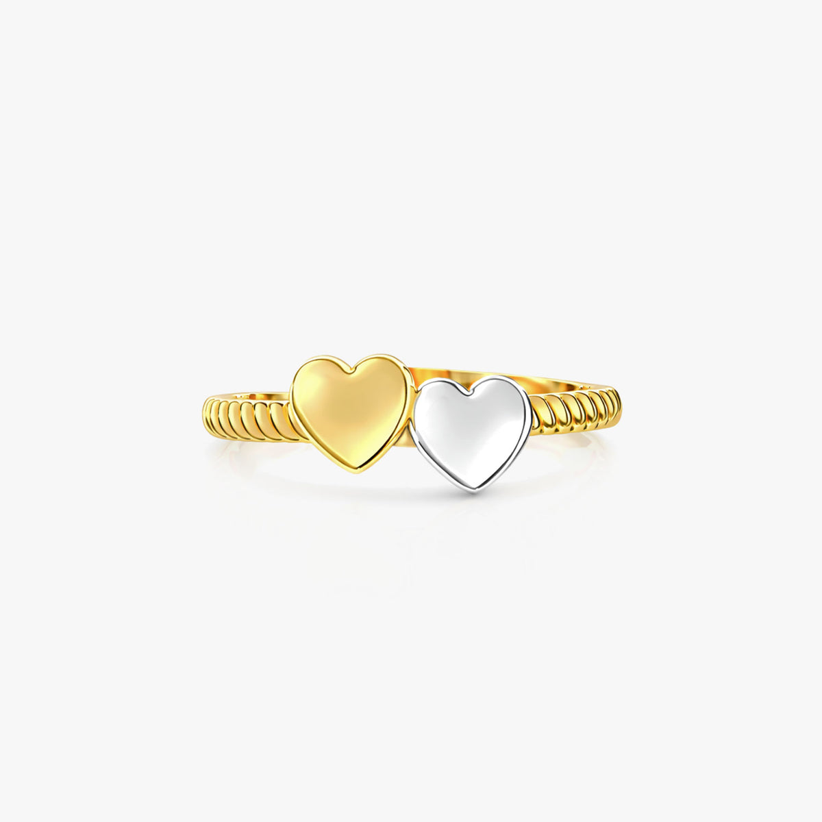 Kira Silver Adjustable Two Tone Ring