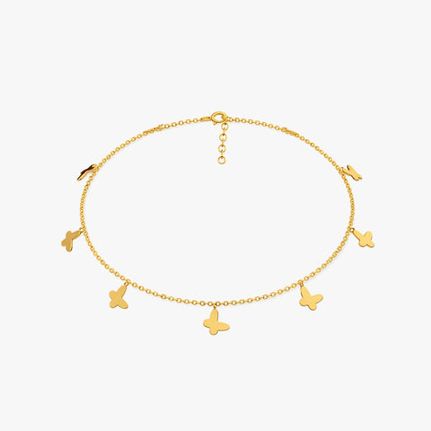 Akoa Silver Butterfly Anklet