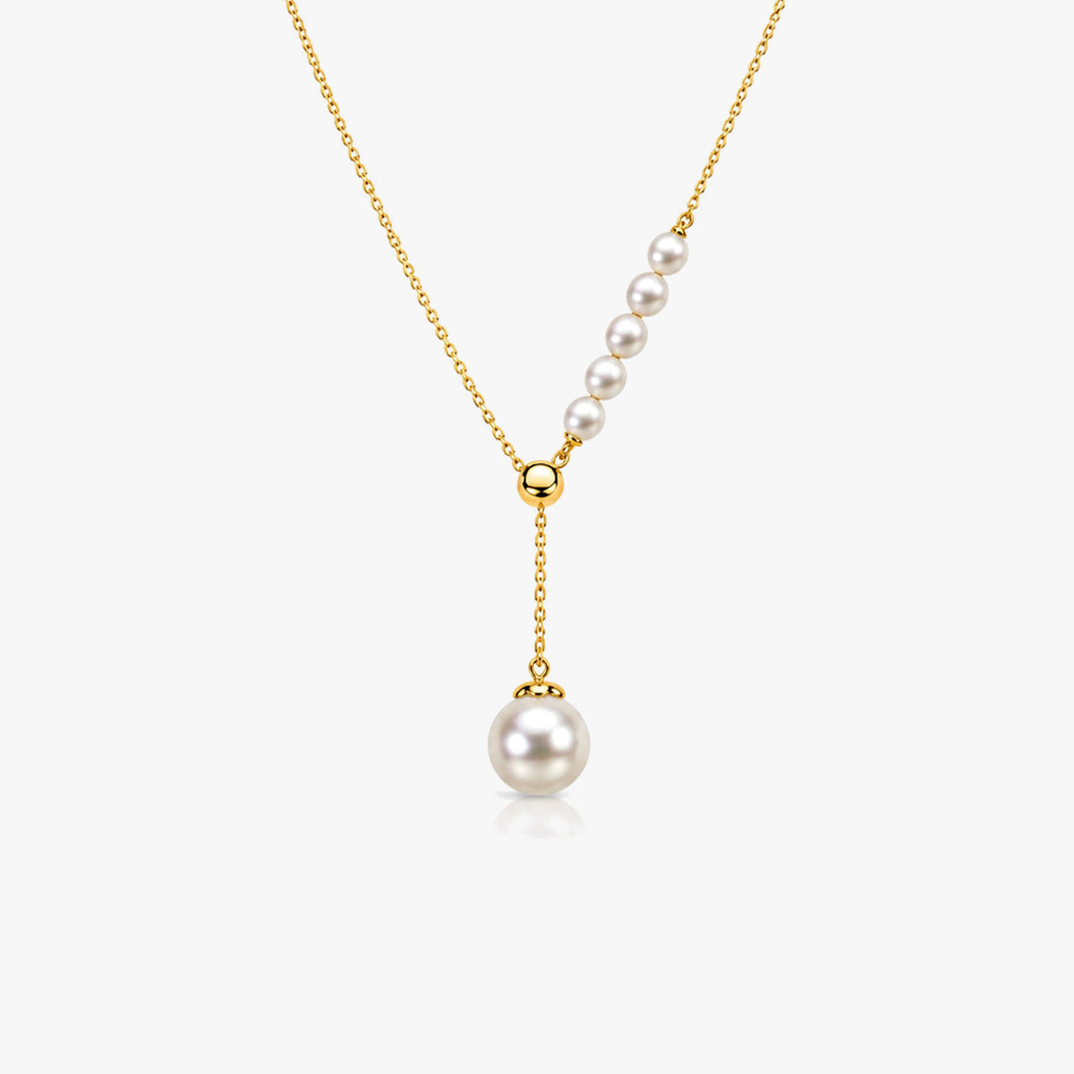 Lue Silver Pearl Necklace