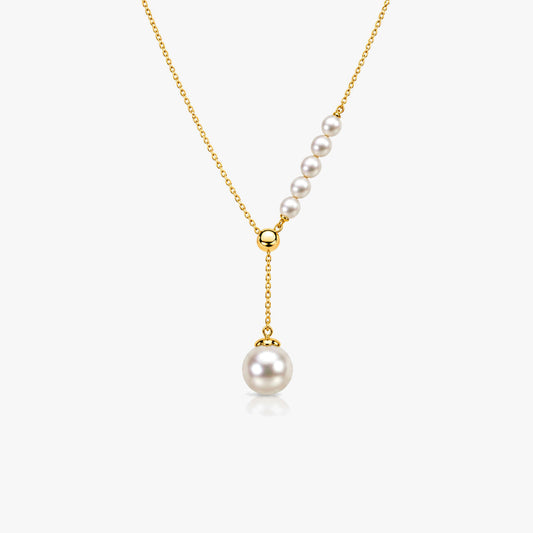 Lue Silver Pearl Necklace