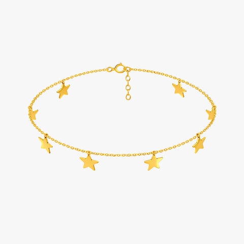Aela Silver Star Anklet