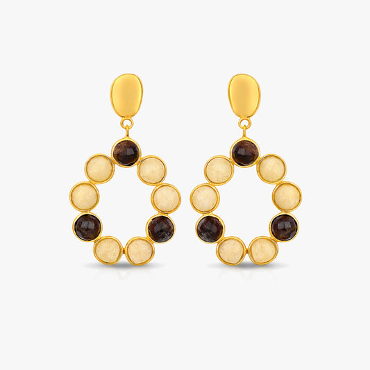 Sia Silver Round Earrings