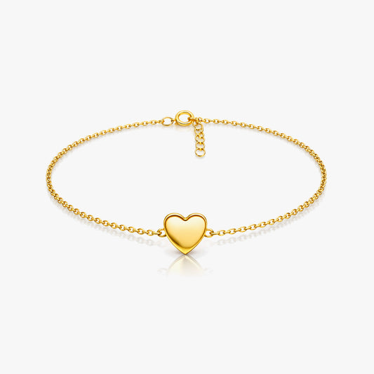 Cova Silver Heart Anklet