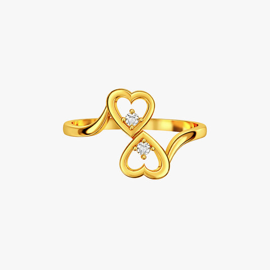 Nila Silver Heart Adjustable Ring
