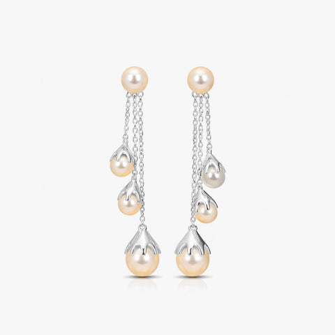 Jova Silver Pearl Earrings
