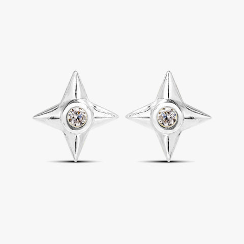 Eda Silver Star Earrings