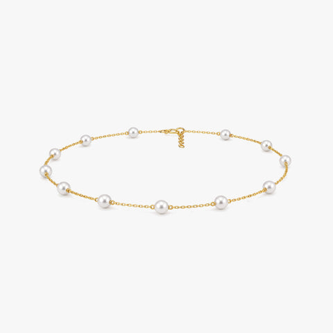 Mavi Silver Pearl Anklet