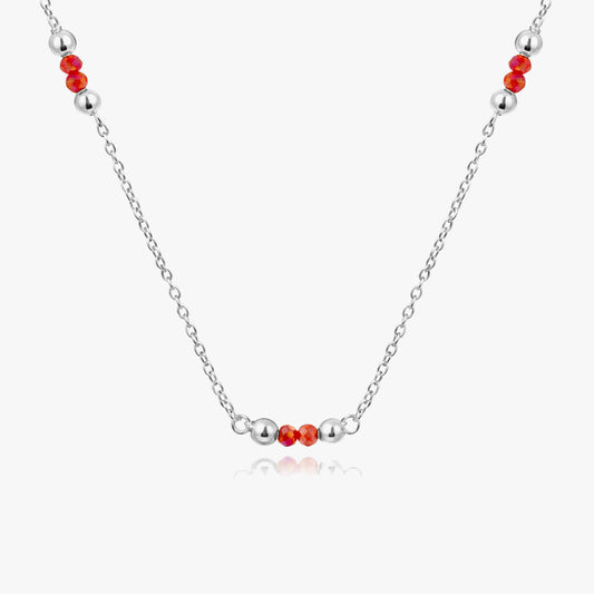 Anna Silver Crystal Necklace