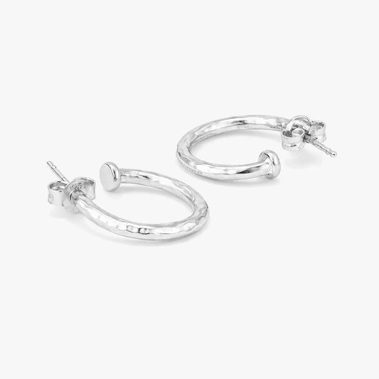 Kiara Silver Hammered Earrings