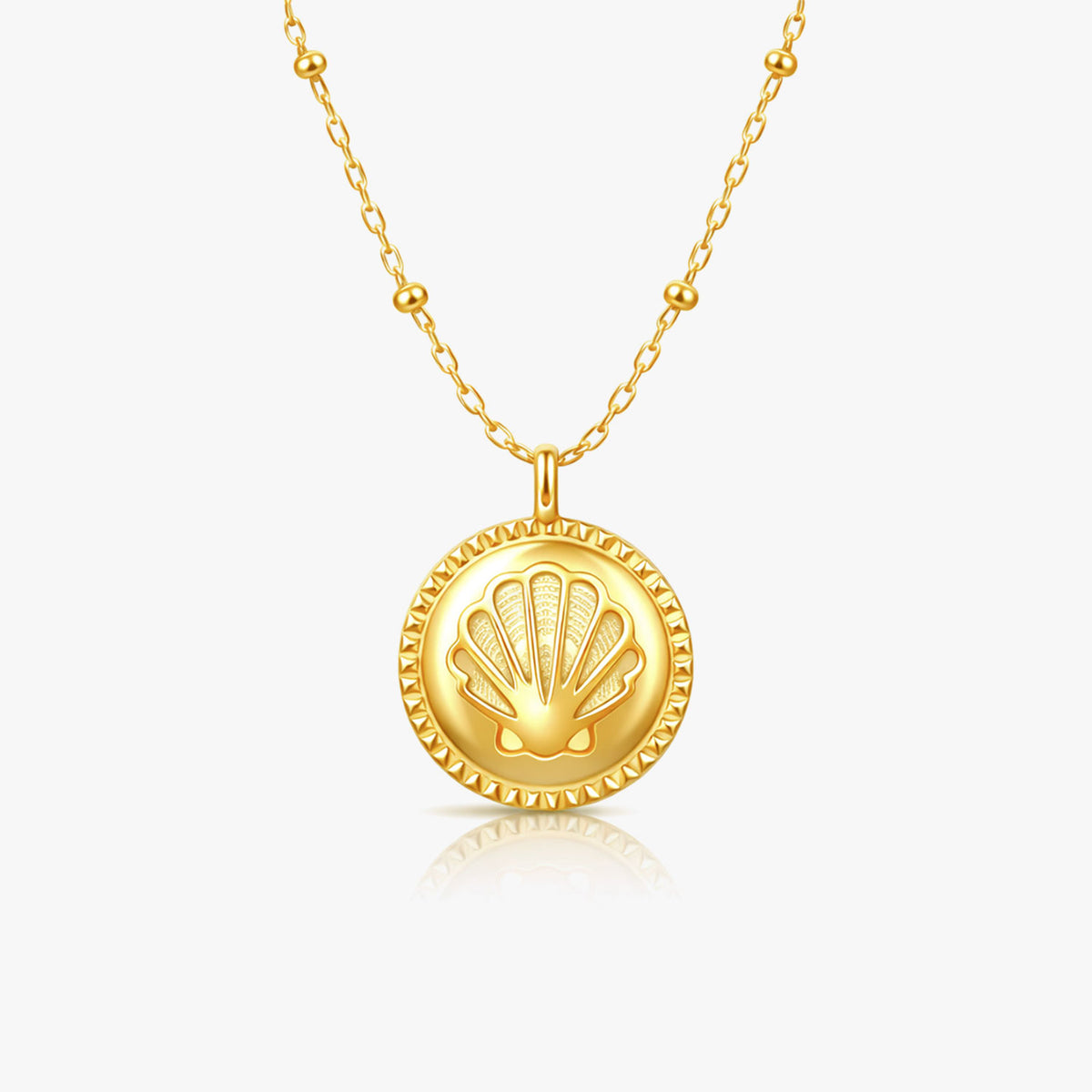 Zoe Silver Shell Necklace