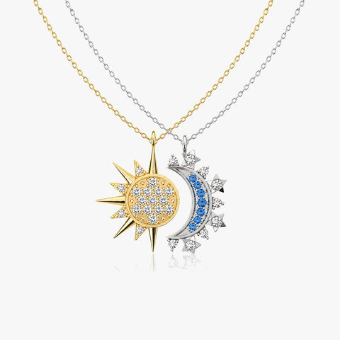Savi Silver Two Tone Necklace Set
