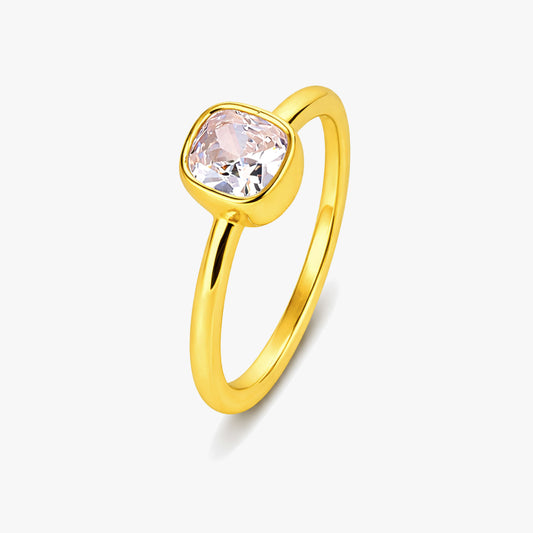 Ava Silver Zirconia Adjustable Ring