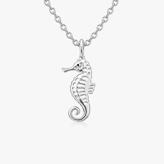 Lily Silver Seahorse Necklace