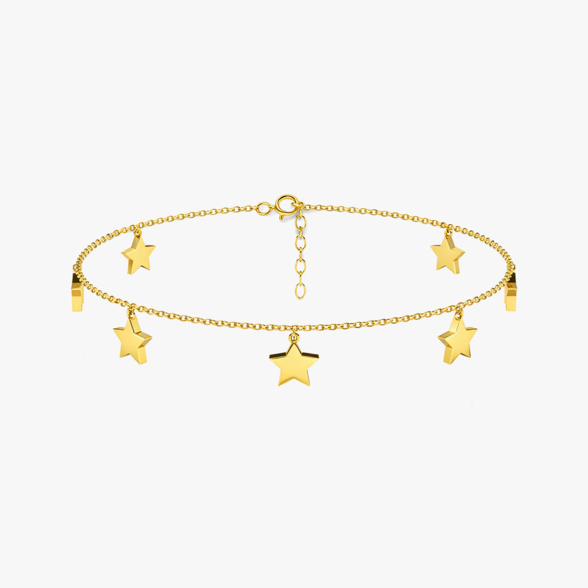 Anvi Silver Star Anklet