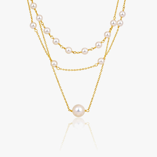 Miri Silver Pearl Necklace