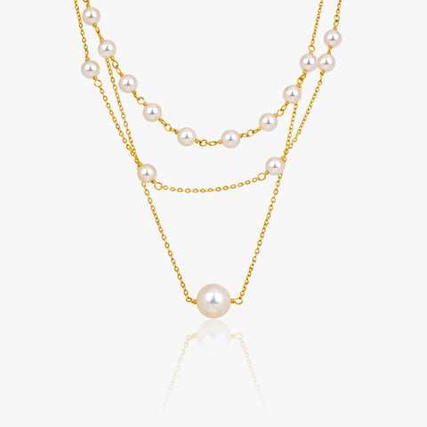 Miri Silver Pearl Necklace