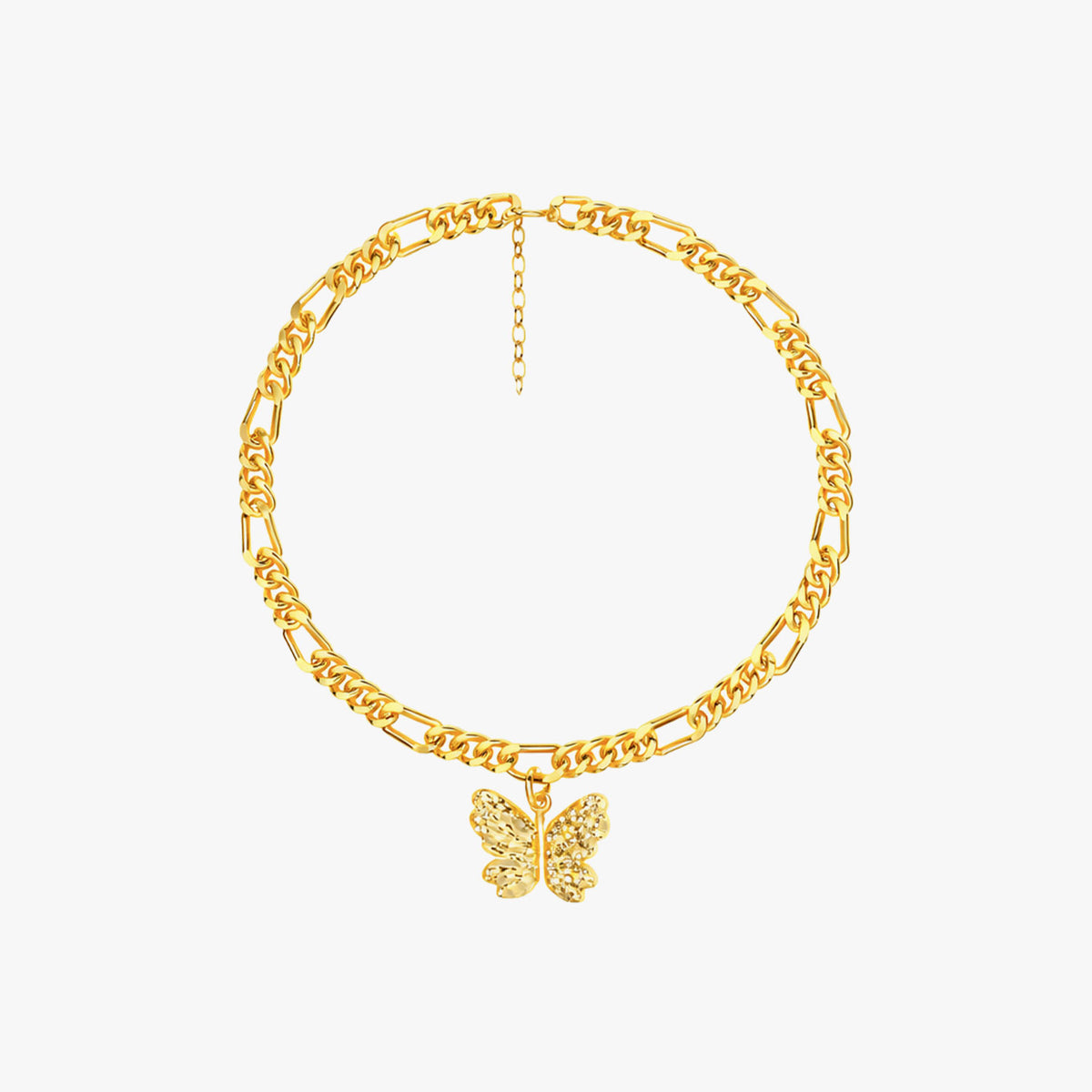 Elya Silver Butterfly Anklet