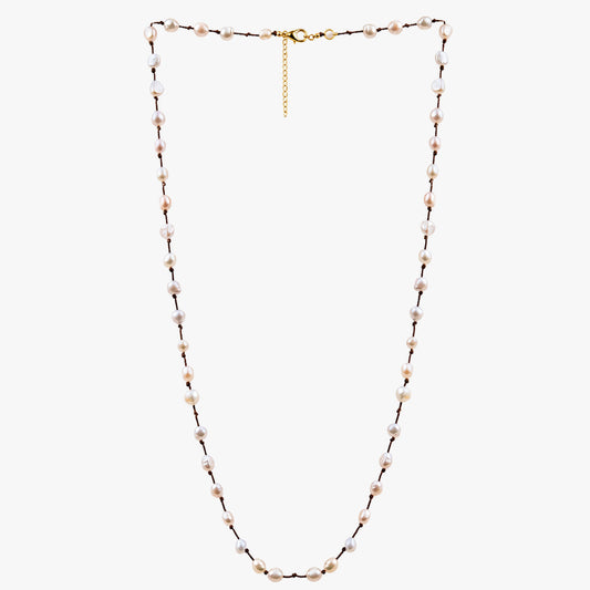 Ella Silver Pearl Necklace