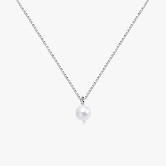 Zuri Silver Pearl Necklace