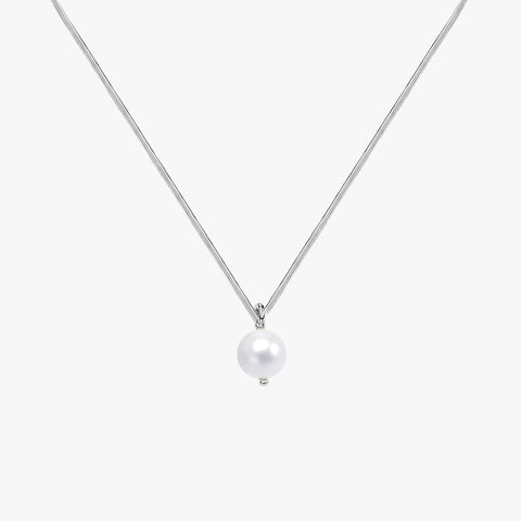 Zuri Silver Pearl Necklace