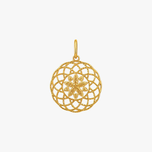 Zoe Silver Floral Pendant