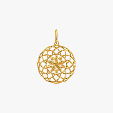 Zoe Silver Floral Pendant