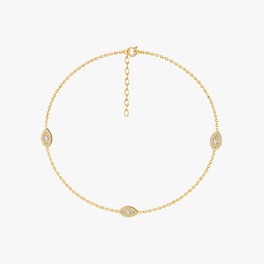 Ayle Silver Zirconia Anklet