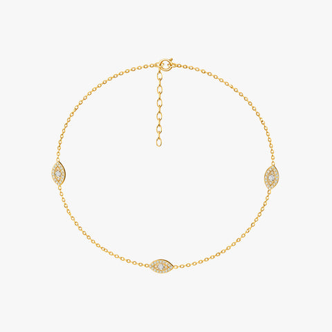 Ayle Silver Zirconia Anklet