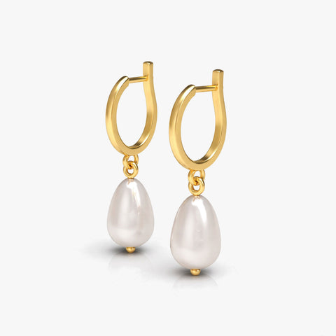 Nora Silver Drop Pearl Earring