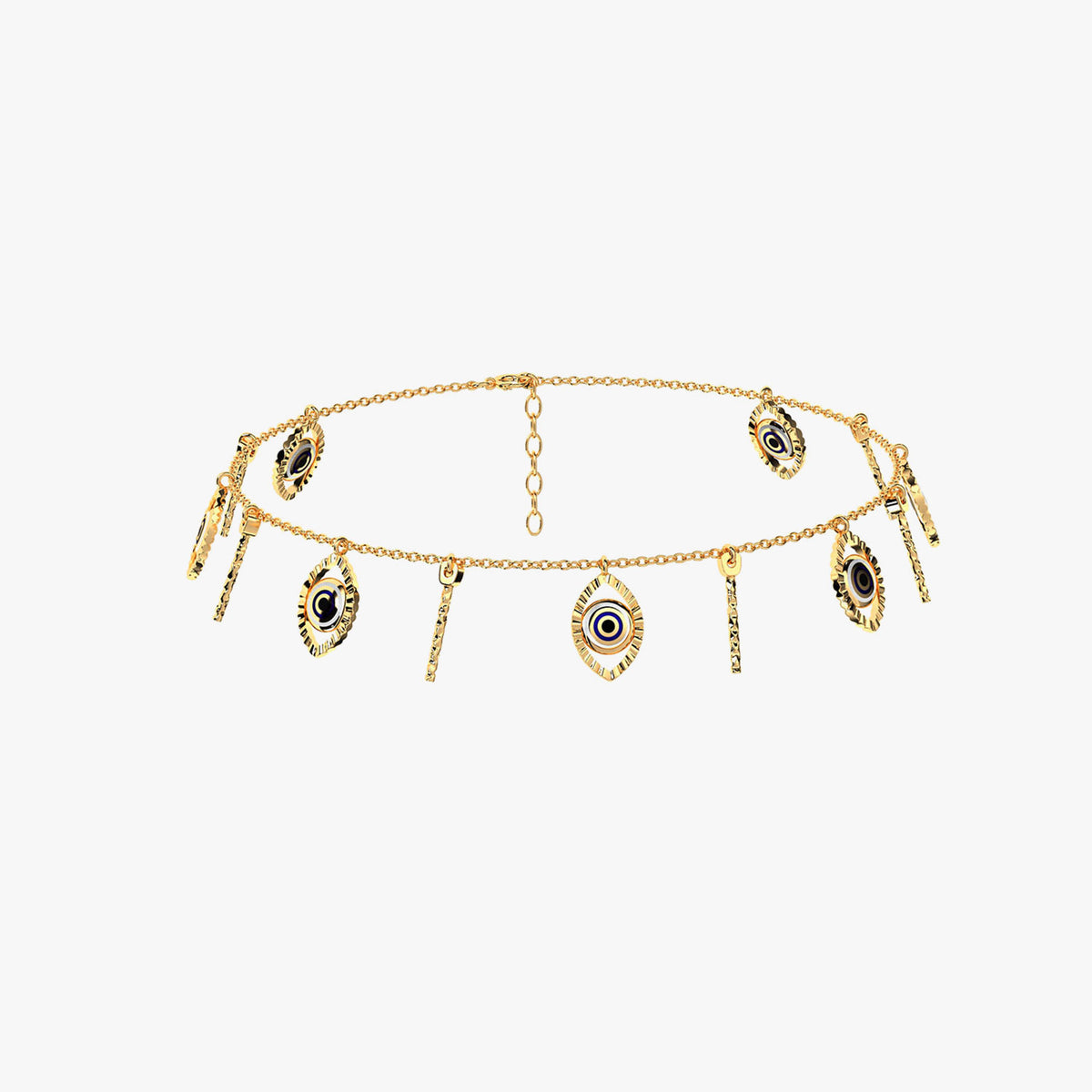 Heya Silver Evil Eye Anklet