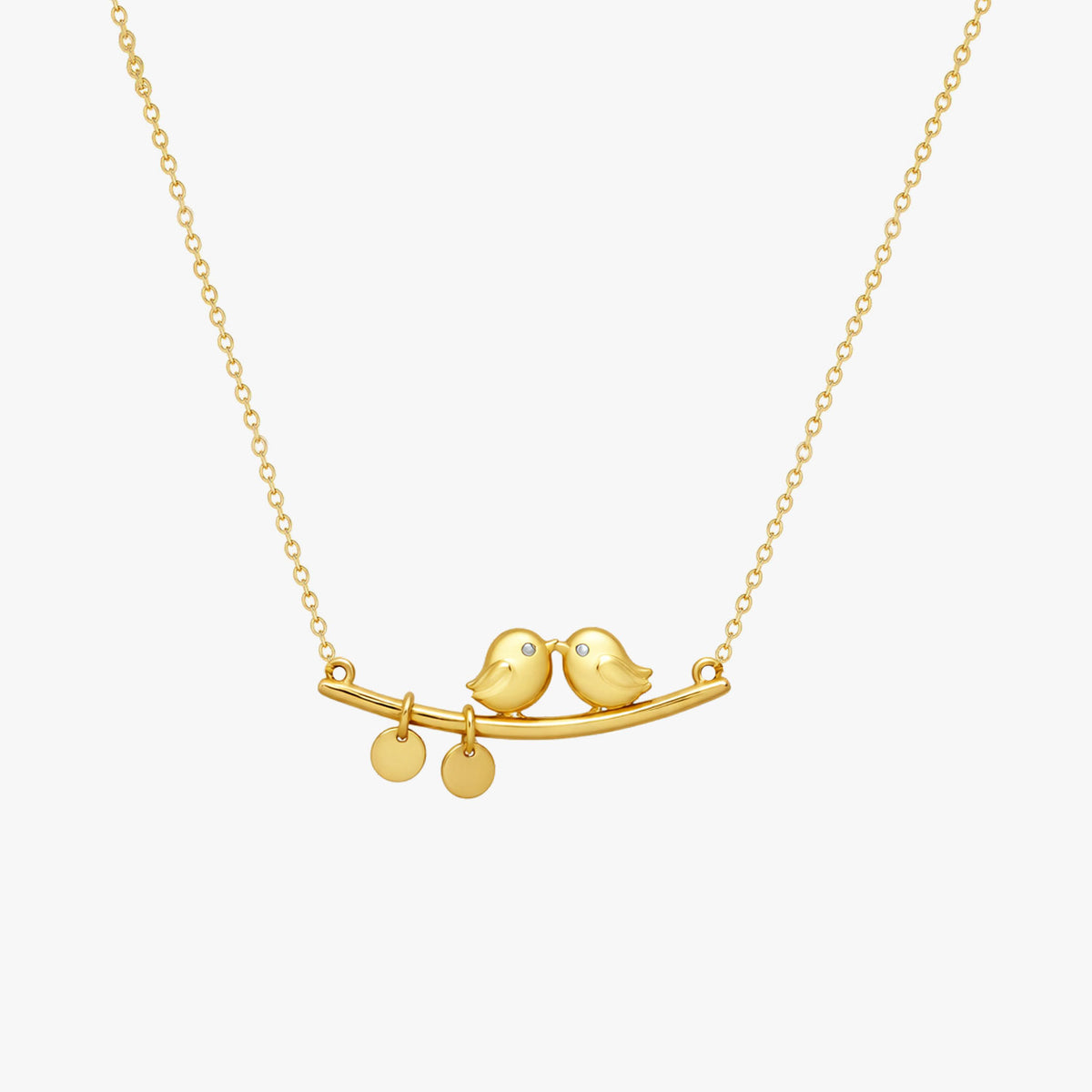 Runi Silver Love Birds Necklace