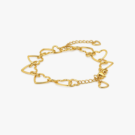 Maria Silver Heart Bracelets