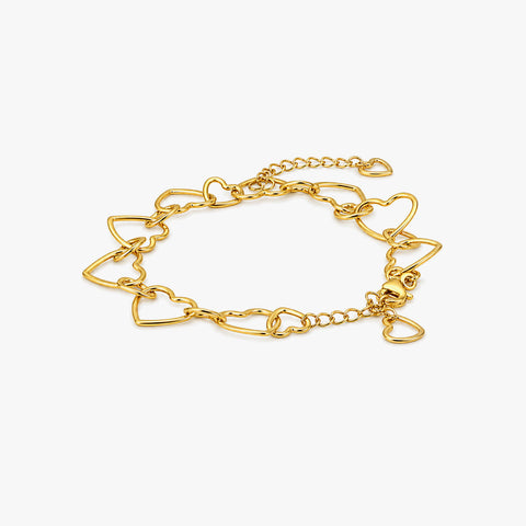 Maria Silver Heart Bracelets