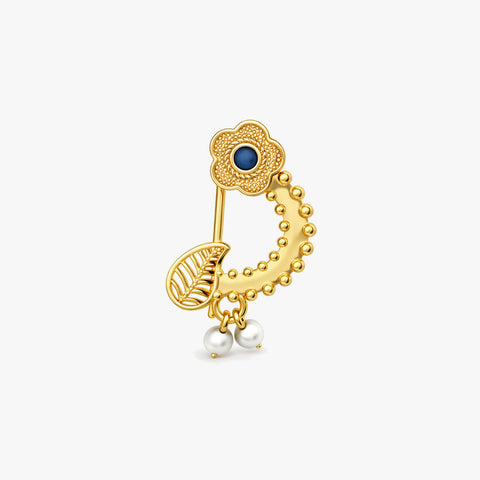 Liza Silver Pearl Nose Pin