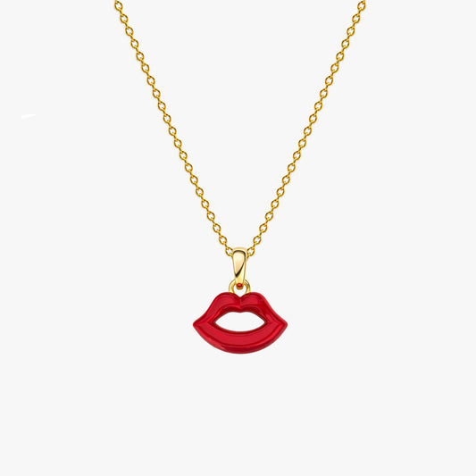 Elya Silver Enamel Necklace