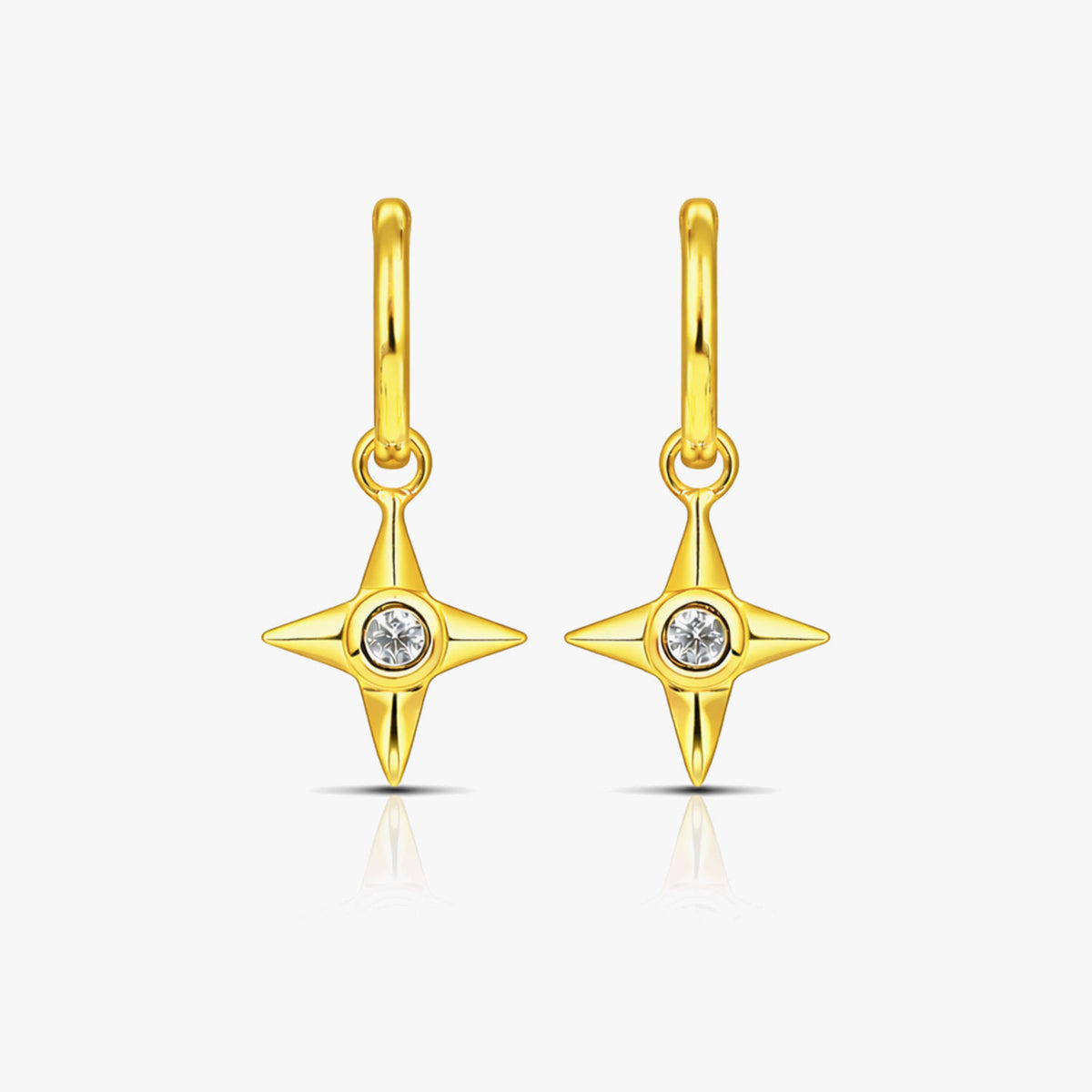 Aya Silver Star Earrings