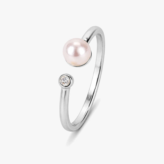 Anna Adjustable Synthetic Pearl Ring