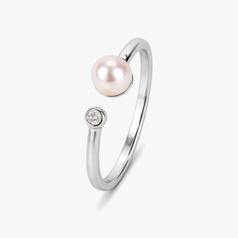 Anna Adjustable Synthetic Pearl Ring