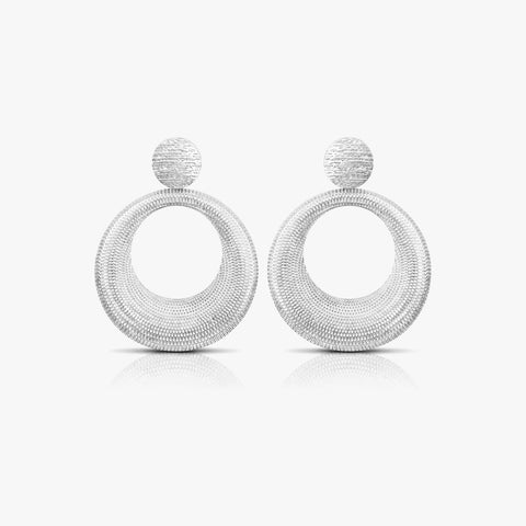 Kira Silver Circle Earrings