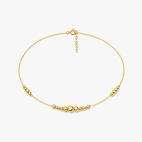Nova Silver Beads Anklet