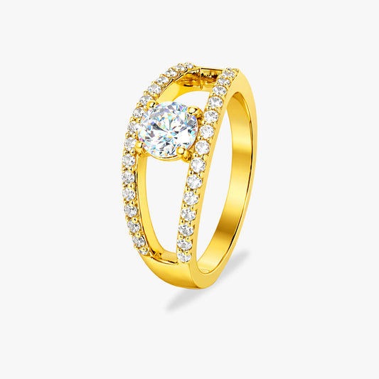 Kit Silver Diamond Adjustable Ring